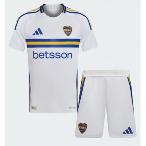 Boca Juniors Borta Kläder Barn 2024-25 Kortärmad (+ Korta byxor)
